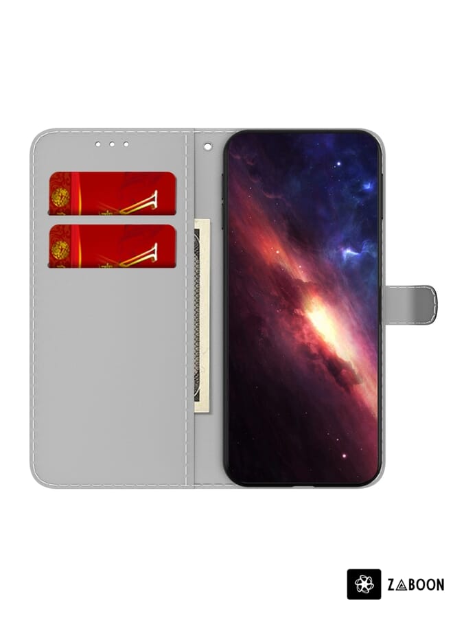 Zaboon Protective Case For Infinix Note 30 Watercolor Pattern Flip Leather - Image 4