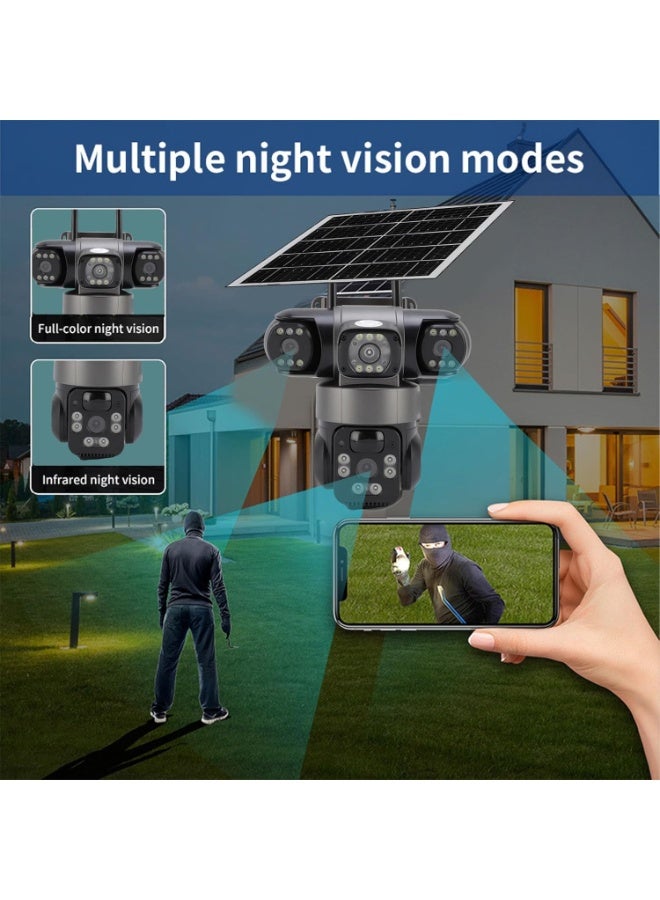 Generic Triple Lens 4G Solar Security Camera – Outdoor Wireless Surveillance with Motion Detection, Night Vision, and Remote Monitoring - Image 5