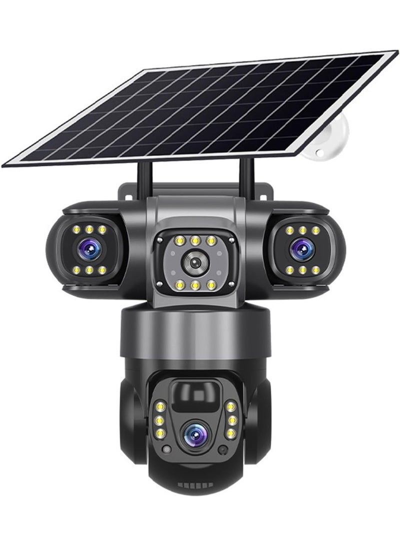 Generic Triple Lens 4G Solar Security Camera – Outdoor Wireless Surveillance with Motion Detection, Night Vision, and Remote Monitoring - Image 1