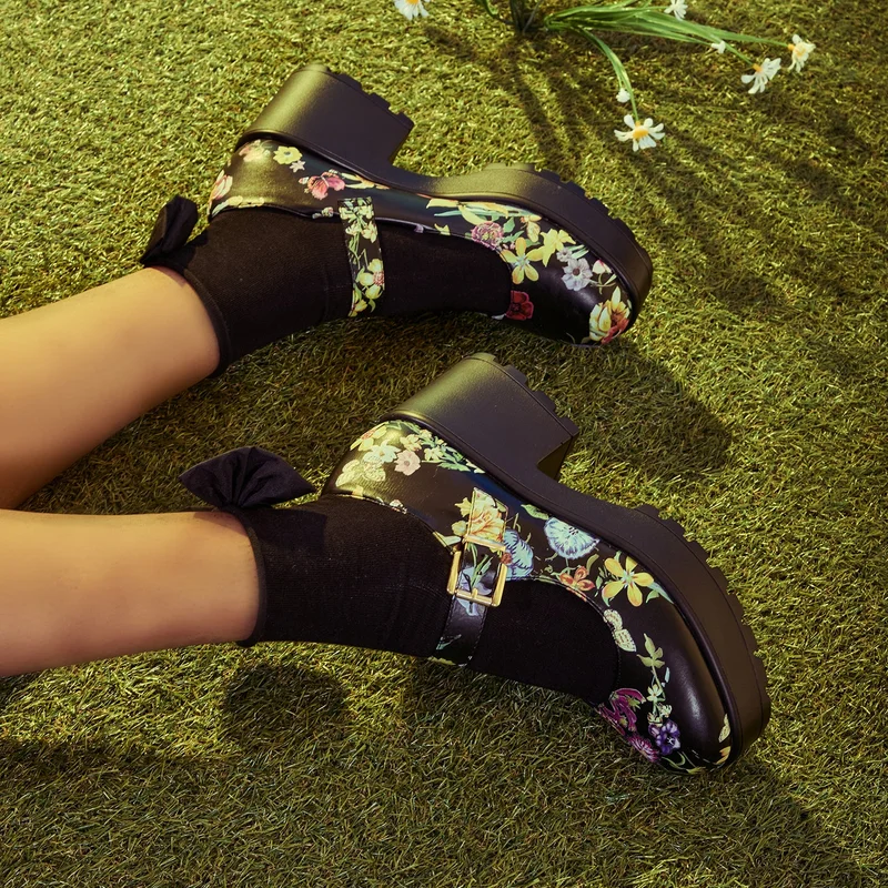 Koi  Tira Mary Jane Shoes 'Floral Edition' for Women | Best Price UAE