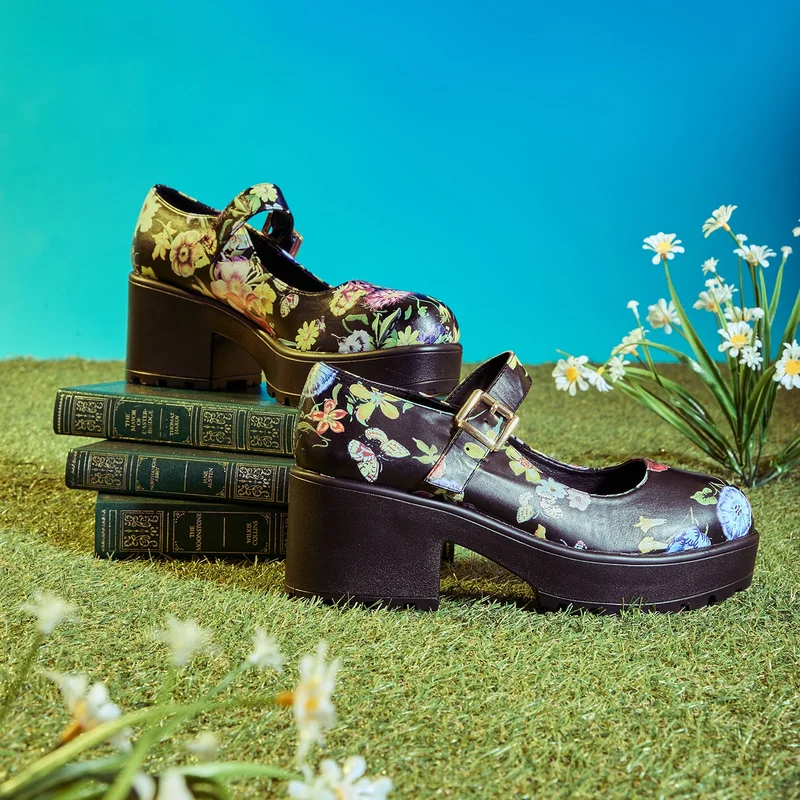 Koi  Tira Mary Jane Shoes 'Floral Edition' for Women | Best Price UAE