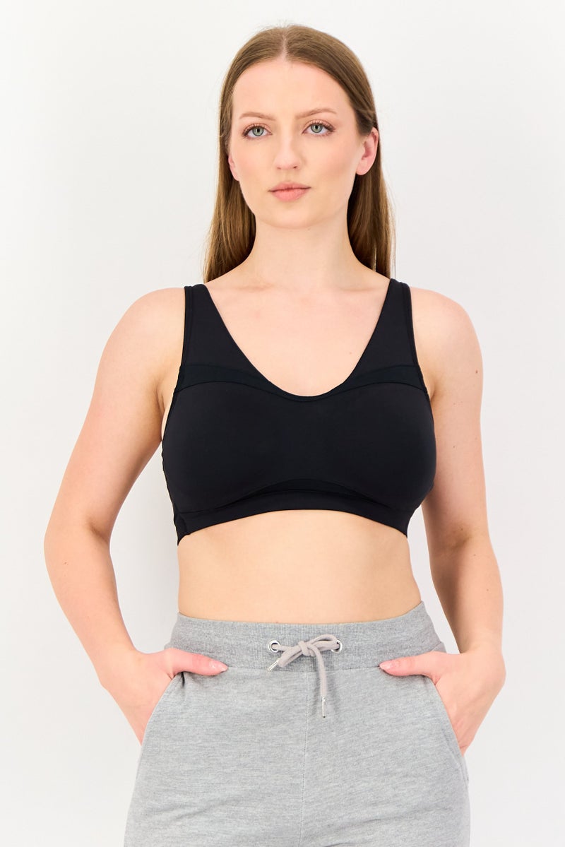 UNDER ARMOUR Women Lightly Padded Training Sports Bra, Black - Image 1