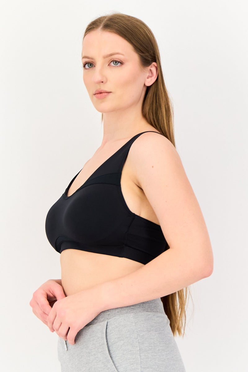 UNDER ARMOUR Women Lightly Padded Training Sports Bra, Black - Image 2