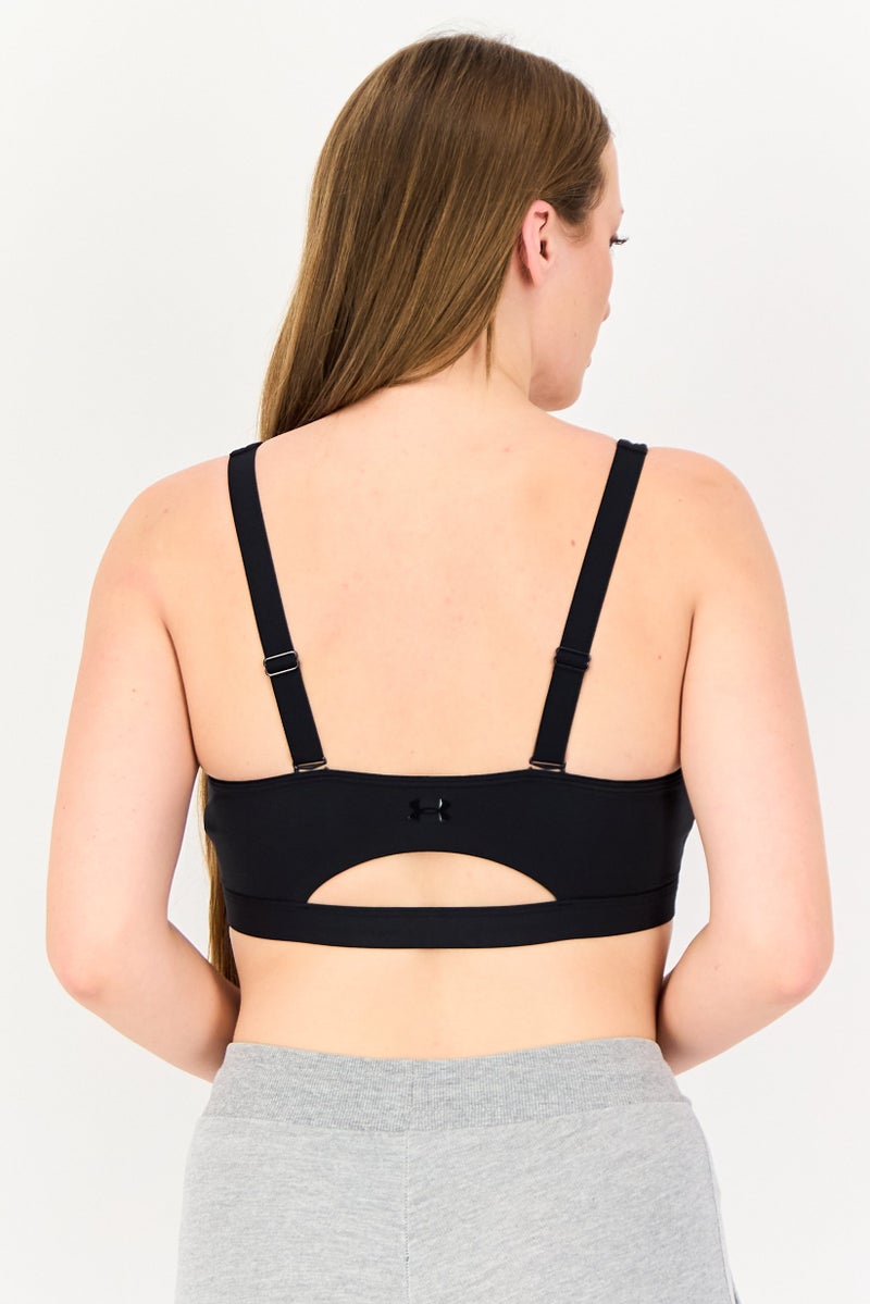 UNDER ARMOUR Women Lightly Padded Training Sports Bra, Black - Image 3