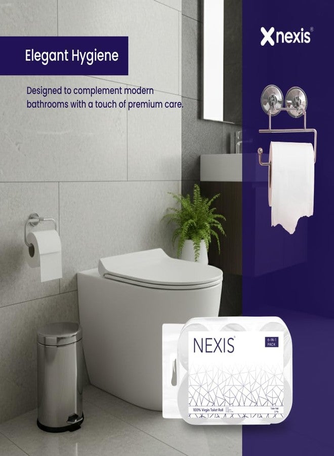 NEXIS - Tissue Rolls 12 Pack | 12-in-1 Strong & Absorbent | 2-Ply Toilet Paper | 3000 Pulls (250 Pulls × 12 Rolls) | Bathroom Tissue | 100% Natural Virgin Cellulose Fiber - Image 2