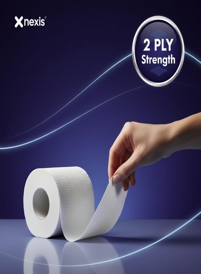 NEXIS - Tissue Rolls 12 Pack | 12-in-1 Strong & Absorbent | 2-Ply Toilet Paper | 3000 Pulls (250 Pulls × 12 Rolls) | Bathroom Tissue | 100% Natural Virgin Cellulose Fiber - Image 5