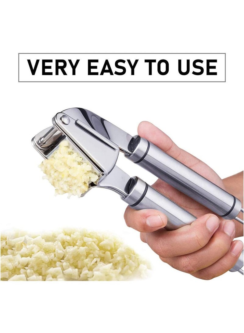 Y&D Garlic Press, Stainless Steel Crusher, Mincing and Crushing Tool for Nuts Seeds Ginger Press  - Image 2