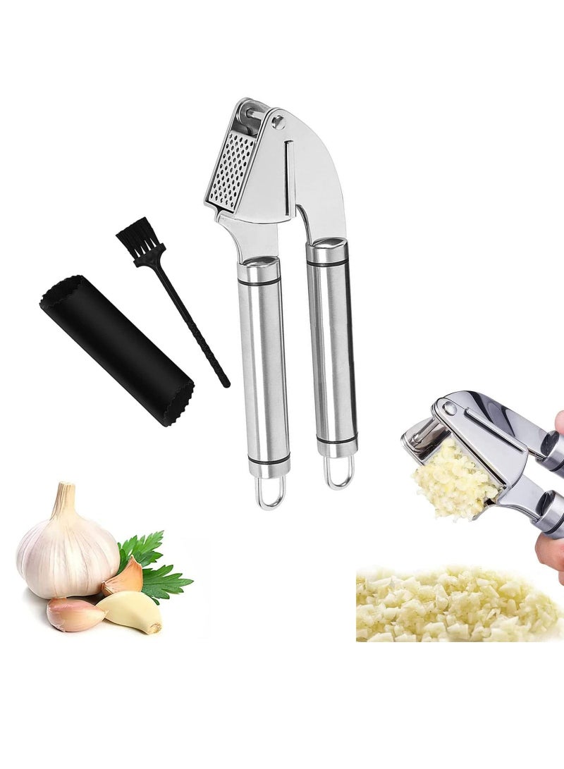 Y&D Garlic Press, Stainless Steel Crusher, Mincing and Crushing Tool for Nuts Seeds Ginger Press  - Image 1