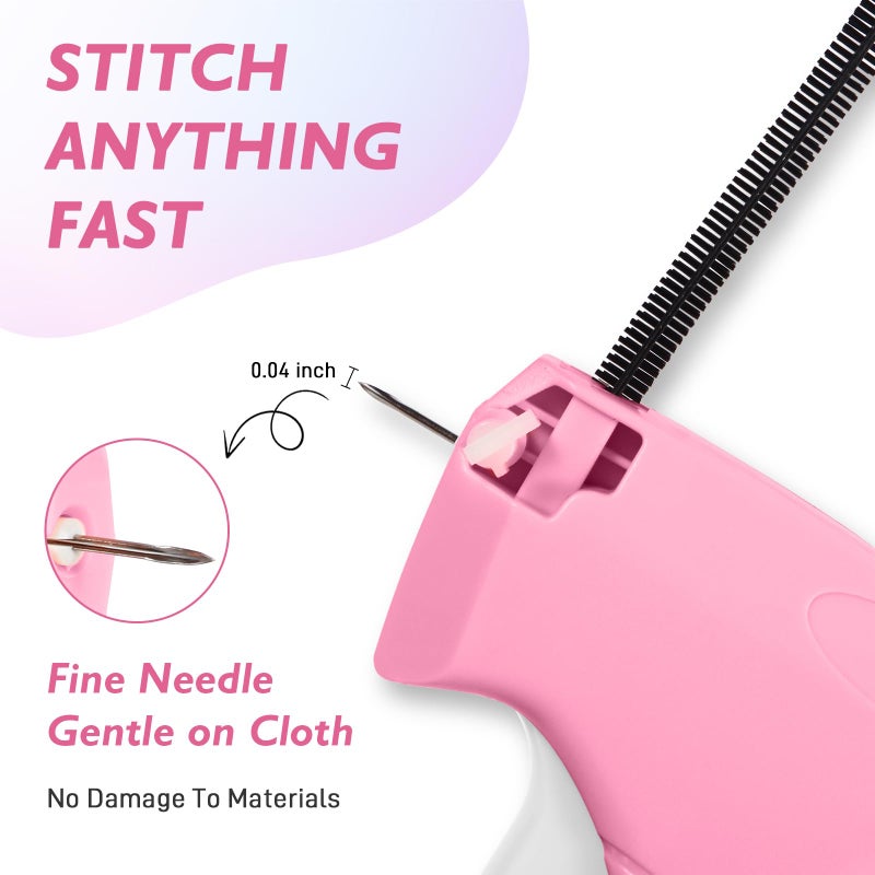 UVHJW Stitch Gun for Clothing, Stitchy Gun Quick Clothes Fixer, Dress Tagging Gun-Includes 2,000 Black Fasteners & 2,000 White Fasteners & 6 Needles - Image 3