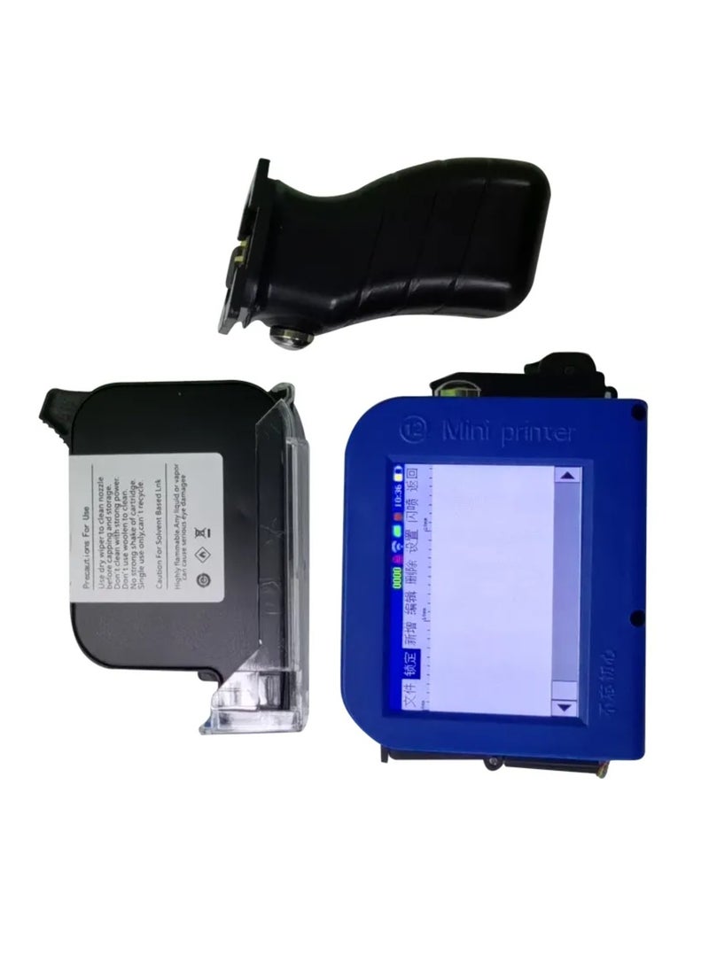 Generic - Smart Handheld Inkjet Printer for Date and Batch Coding,Handheld Inkjet Printer for Any Surface for QRCode Barcode Production Date Time Logo Batch Number Print On Glass Bag Carton Box Wood Cloth Plastic Cable - Image 1