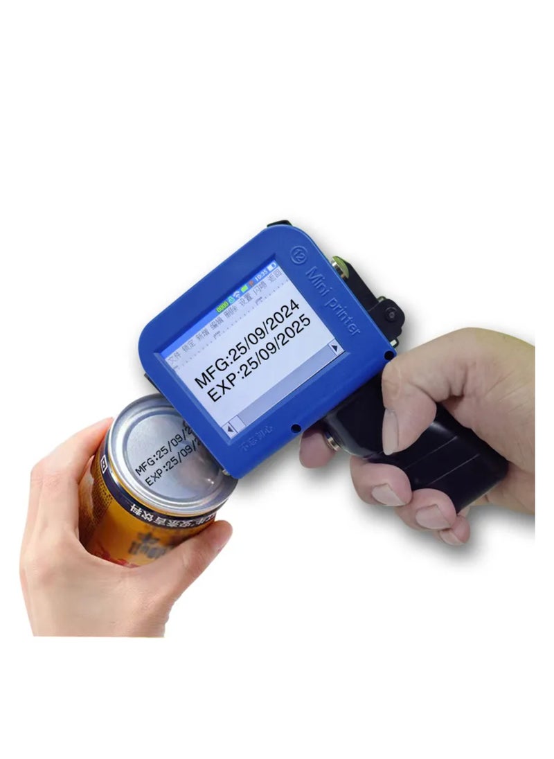 Generic - Smart Handheld Inkjet Printer for Date and Batch Coding,Handheld Inkjet Printer for Any Surface for QRCode Barcode Production Date Time Logo Batch Number Print On Glass Bag Carton Box Wood Cloth Plastic Cable - Image 1