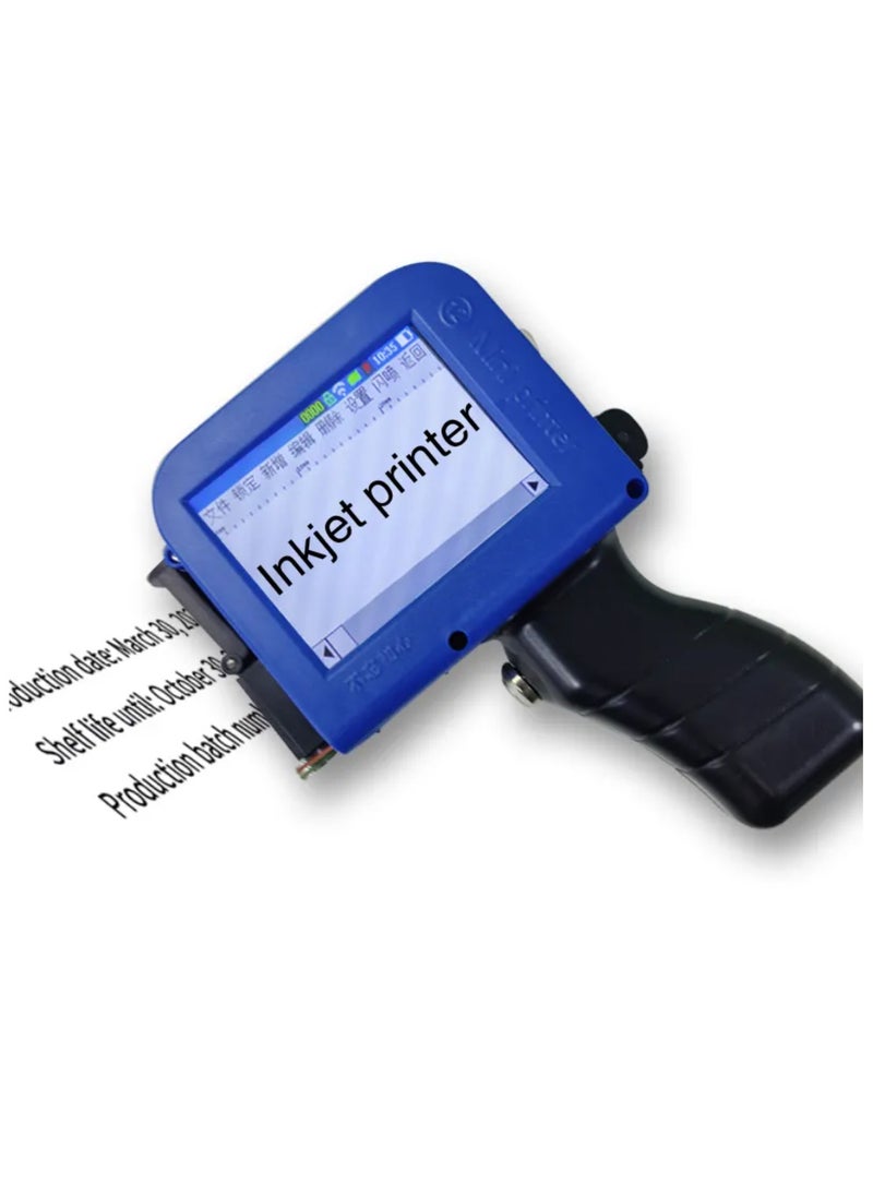Generic - Smart Handheld Inkjet Printer for Date and Batch Coding,Handheld Inkjet Printer for Any Surface for QRCode Barcode Production Date Time Logo Batch Number Print On Glass Bag Carton Box Wood Cloth Plastic Cable - Image 1