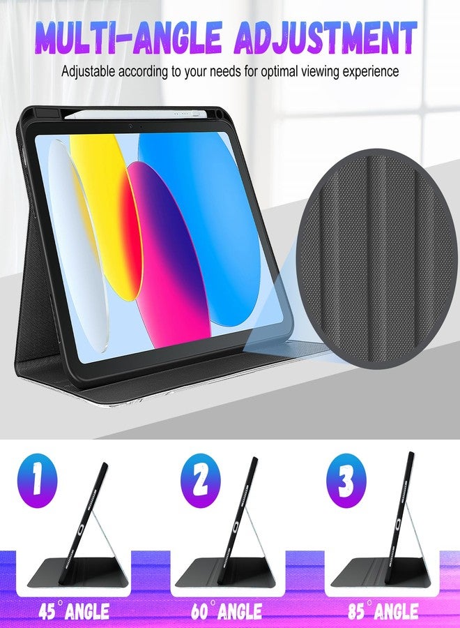 Wazzasoft for iPad A16 Case (11th) 2025,for iPad 10th Generation 10.9 inch (2022) - Women Girls Cute Smart Folio Cover (Auto Wake/Sleep) with Build-in Pencil Holder for Apple Tablet,Polka Dots - Image 4