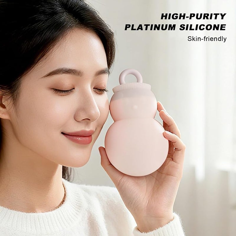 Pink Snowman Hot Water Bottle 320ml with Cover for Women Winter Warmth Home Travel - Image 5