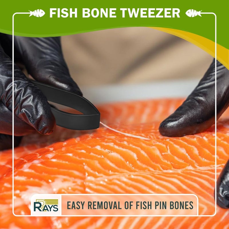 RAYS Fish Bone Tweezer Set,4.3" Stainless Steel 2 Piece, Flat and Slant tips Fish bone removal tool. - Image 2