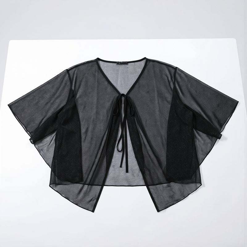 Flow Sheer Dance Top For Stage Performance Lesson Home Practice Blue M - Image 5