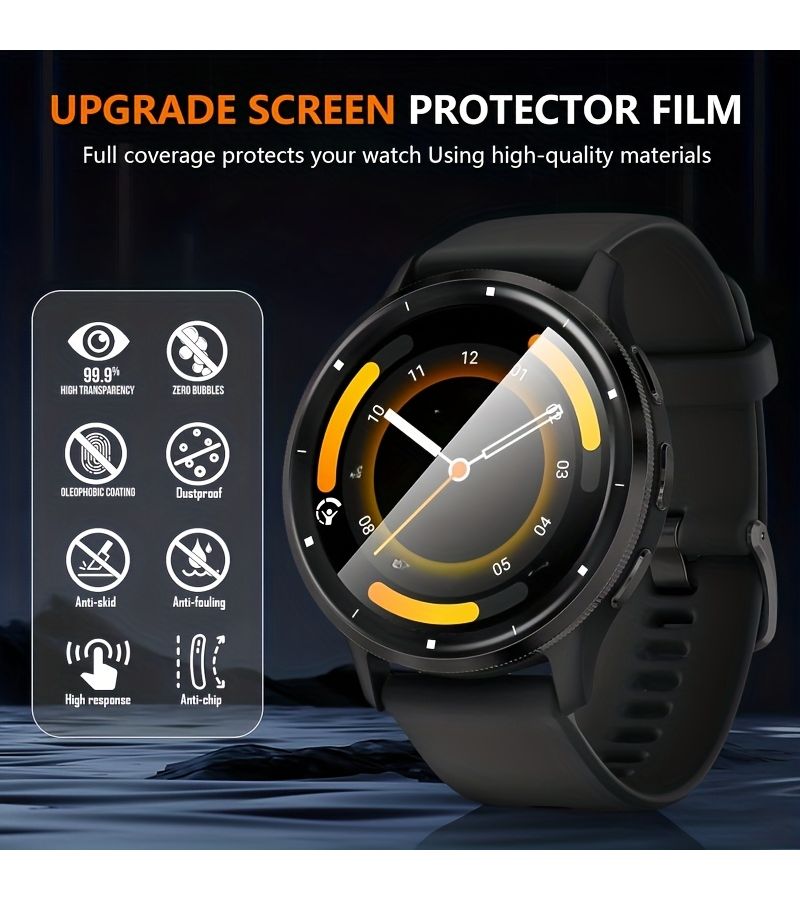 5 Pack Screen Protector Dust Plug For Garmin Venu 3 3D Full Coverage TPU Film - Image 2