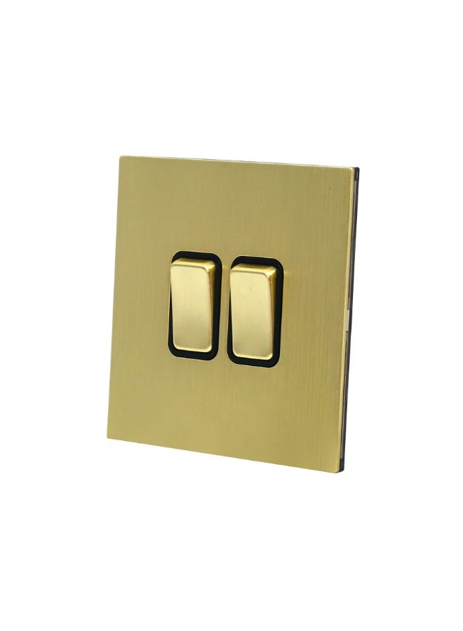 LITEX 10A 2 GANG 2 WAY SWITCH GOLD