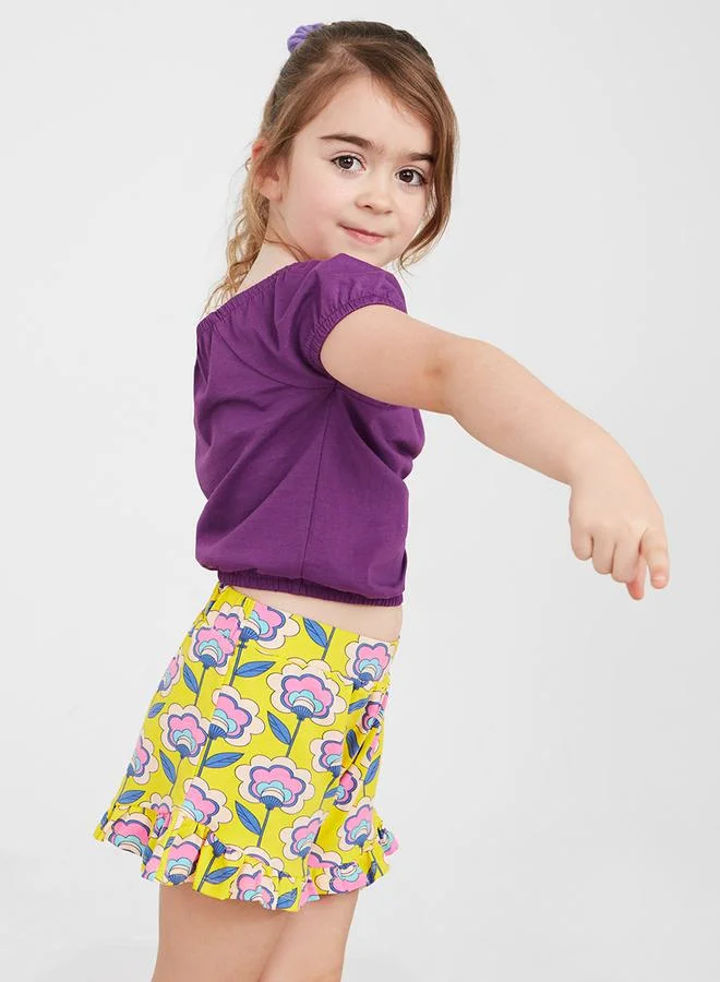 AIKO Resort Wear Crop Top & Printed Shorts Set