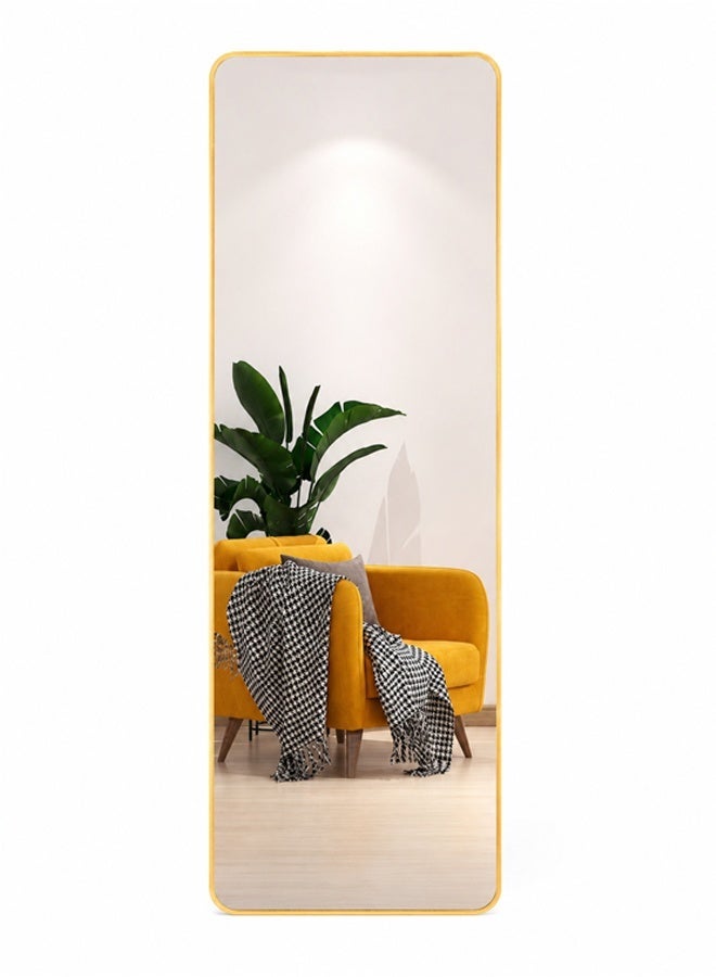 keke Full Length Floor Mirror 160 x 50 cm, Wall Mounted Dressing Mirror with Stand,HD Shatterproof Full Body Mirror for Bedroom, Living Room, Entryway, Gold - Image 5