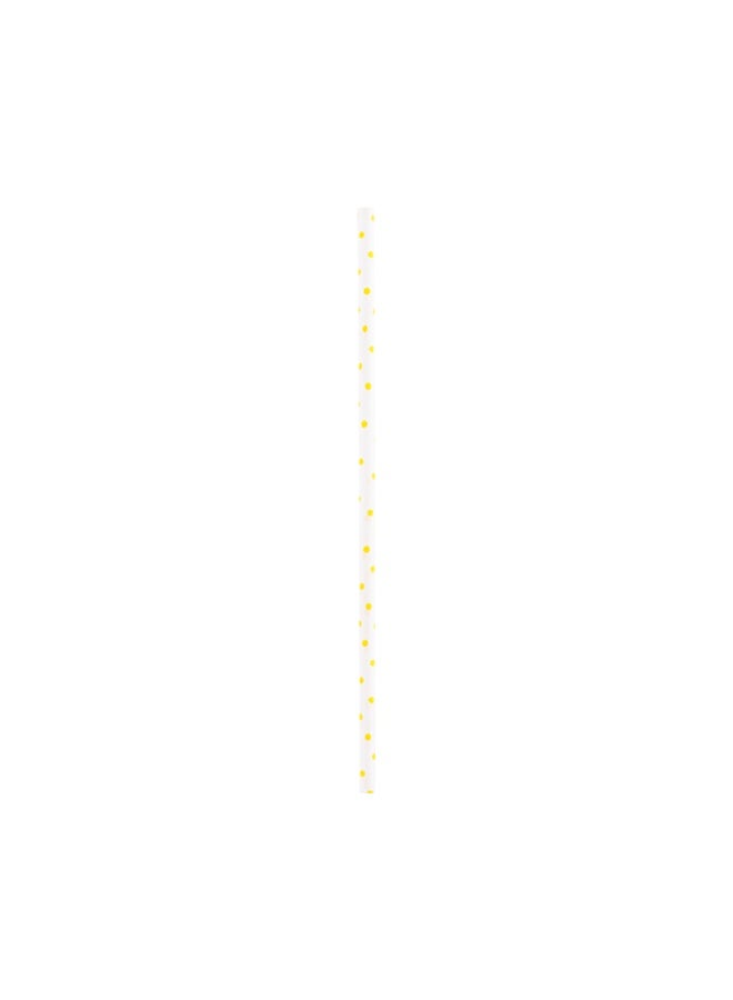 Restaurantware 5.9 Inch Cake Pop Sticks, 100 Durable Lollipop Sticks - Sturdy, Multipurpose, Yellow Polka Dots Paper Colored Cake Pop Sticks, Food Grade, For Desserts Or Crafts - Image 1