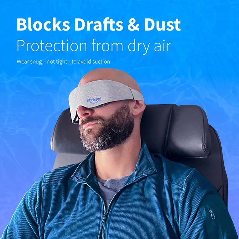 Blinkjoy Hydrating Sleep Mask for Dry Eye Relief â€“ Moisture-Sealing Blackout Eye Mask Protects from Dust & Drafts, Preserves Eye Drops & Ointment, Lightweight (1st Gen) - Image 4