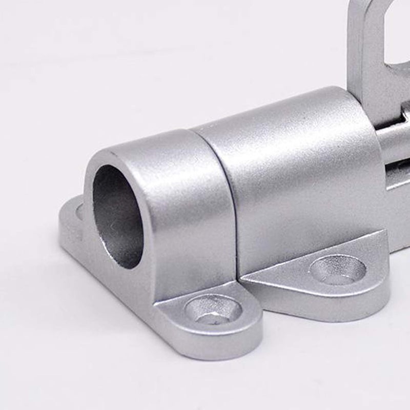 klarako 2pcs Metal Door Latch Lock Attic Door Window Gate Security Pull Ring Spring Bounce Home Door Bolt Security Latch Hasp Sliding Lock Silver - Image 4