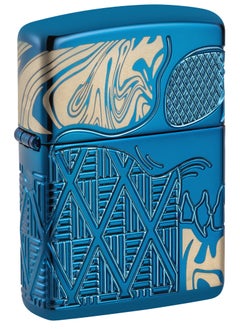 Zippo 49705 20446 Skull Design High Polish Blue Windproof Lighter  - Image 1