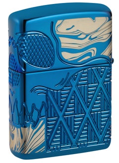 Zippo 49705 20446 Skull Design High Polish Blue Windproof Lighter  - Image 2
