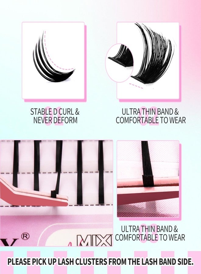 GEMERRY Lash Clusters with Spikes 100D Long 12-21mm Cluster Eyelash Extensions DIY Wispy Natural Lash Clusters Spiky Individual Lashes Eyelashes Mink by GEMERRY - Image 4