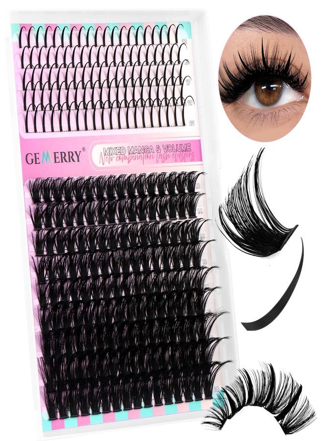 GEMERRY Lash Clusters with Spikes 100D Long 12-21mm Cluster Eyelash Extensions DIY Wispy Natural Lash Clusters Spiky Individual Lashes Eyelashes Mink by GEMERRY - Image 2