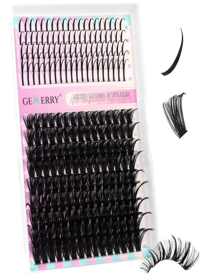 GEMERRY Lash Clusters with Spikes 100D Long 12-21mm Cluster Eyelash Extensions DIY Wispy Natural Lash Clusters Spiky Individual Lashes Eyelashes Mink by GEMERRY - Image 1