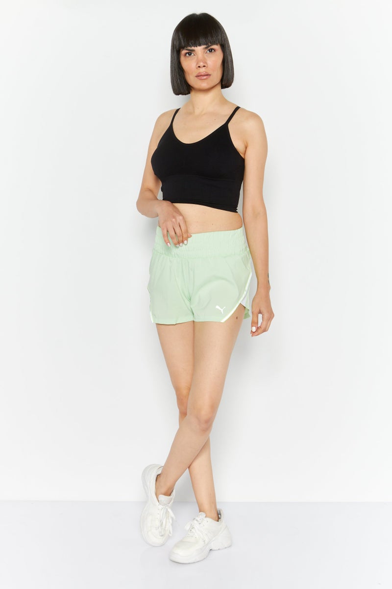 PUMA Women Sportswear Fit 3 Inch Running Shorts, Lime Green - Image 3