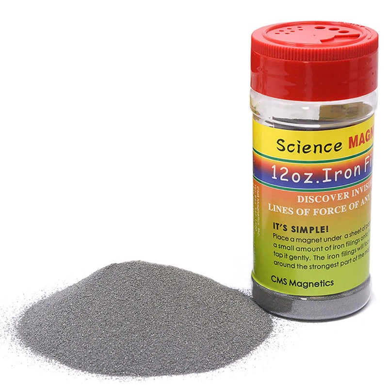 CMS MAGNETICS 12 oz Fine Iron Filings Magnetic Iron Powder for Magnet Education and School Projects Discover The World of Magnetics See Magnetic Lines of This Unseen Force More One Pack - Image 2