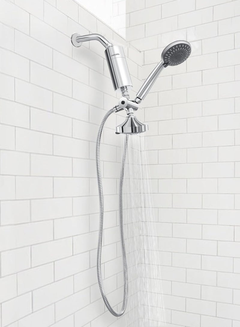 Philips Stainless Steel In-Line Shower Filter, Chrome/Silver - Image 4