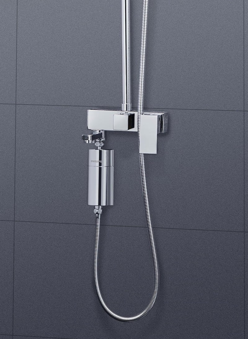 Philips Stainless Steel In-Line Shower Filter, Chrome/Silver - Image 3