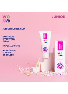 Toothpaste KIDS WOOM JUNIOR Bubble Gum Flavor  Natural Organic Toothpaste (for 6+ years old Kids), 50ml - pzsku/Z43A5E9565CB45A17E46DZ/45/_/1702900643/bfafeccd-aeee-4fbf-80ba-cf8f1f090b96