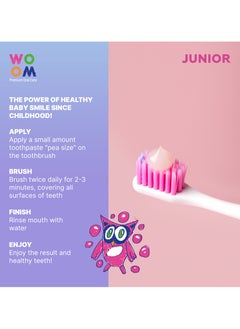 Toothpaste KIDS WOOM JUNIOR Bubble Gum Flavor  Natural Organic Toothpaste (for 6+ years old Kids), 50ml - pzsku/Z43A5E9565CB45A17E46DZ/45/_/1702900653/792b935a-75af-4c8c-be4f-ab68f47e8e08