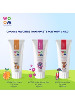 Toothpaste KIDS WOOM JUNIOR Bubble Gum Flavor  Natural Organic Toothpaste (for 6+ years old Kids), 50ml - pzsku/Z43A5E9565CB45A17E46DZ/45/_/1702900663/1cb0382e-c3e6-44dd-860f-4ad651ffea97