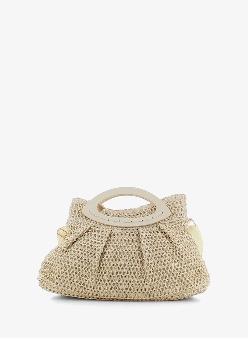 Marina Galanti Women's Bitti Straw-Effect Shoulder Bag - Natural