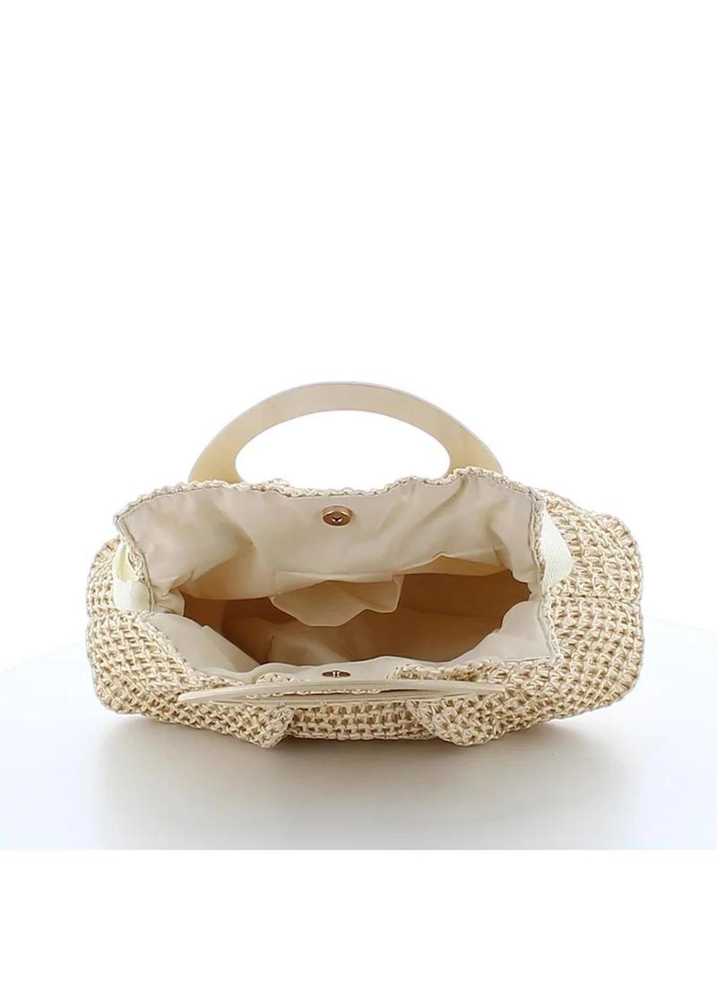 مارينا جالانتي Marina Galanti Women's Bitti Straw-Effect Shoulder Bag - Natural