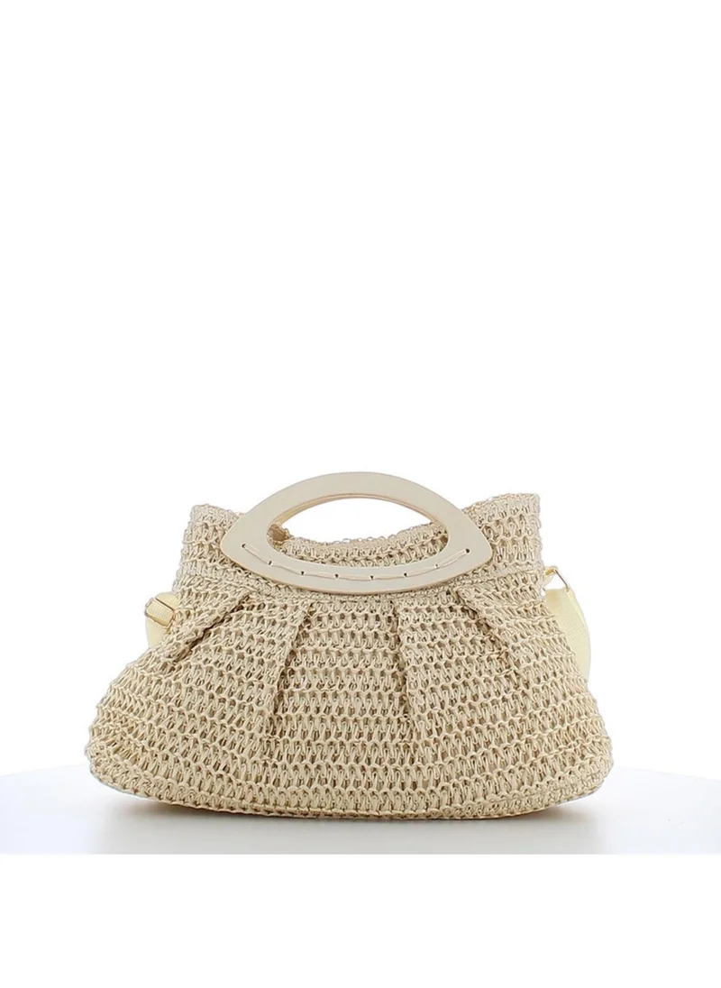 مارينا جالانتي Marina Galanti Women's Bitti Straw-Effect Shoulder Bag - Natural