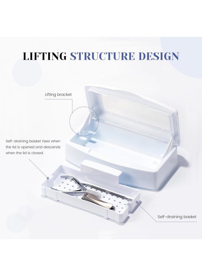 SULLMAR Nail Soaking Tray Box Cleaner Pot for Eyelash Scissors Tweezers Nail Art Tools Manicure Lash Soaking Tray Clean Box - Image 3