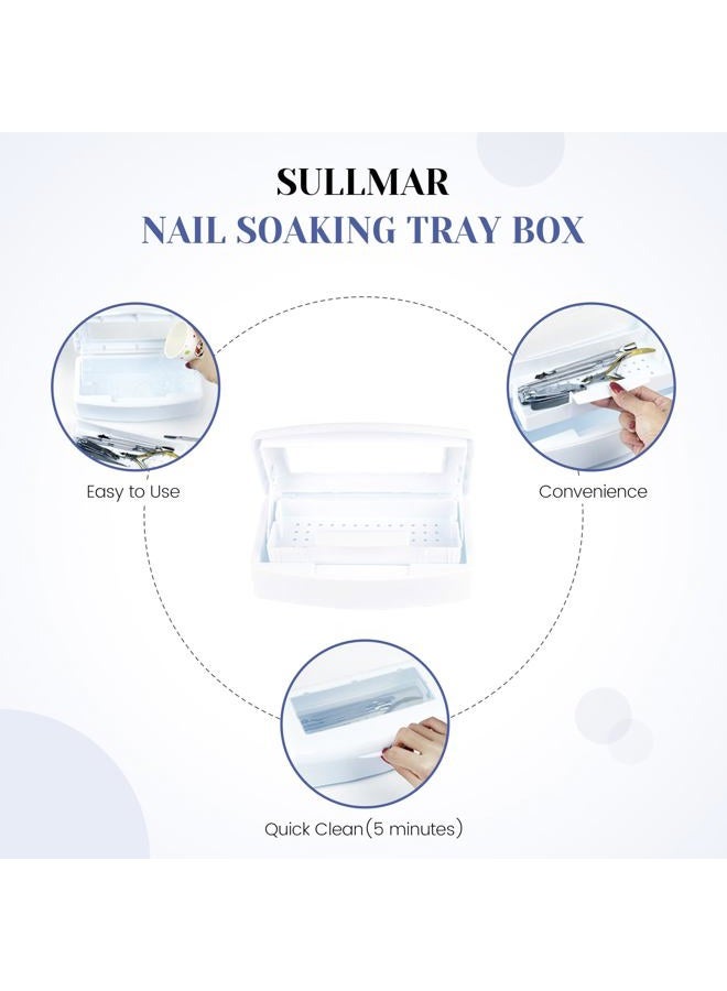 SULLMAR Nail Soaking Tray Box Cleaner Pot for Eyelash Scissors Tweezers Nail Art Tools Manicure Lash Soaking Tray Clean Box - Image 5