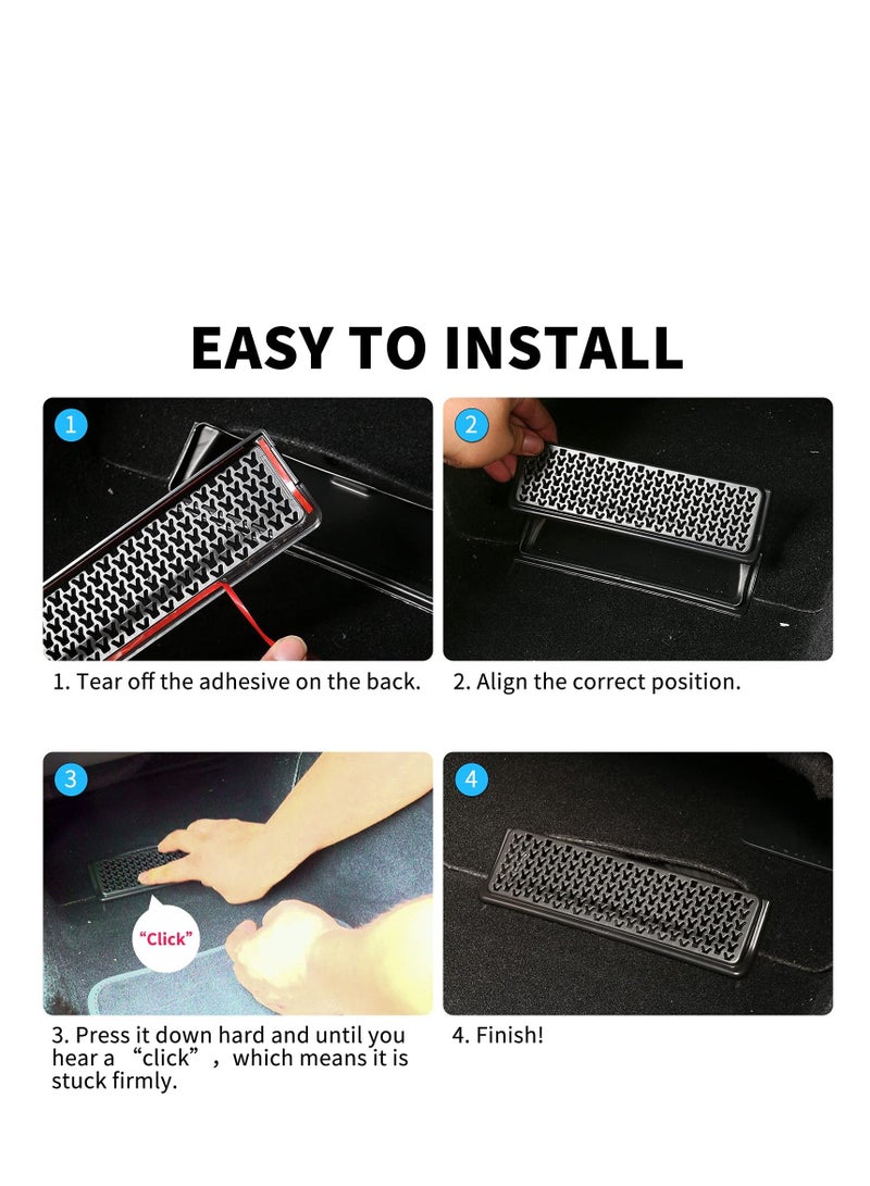 Backseat Air Vent Cover for Tesla Model Y, 2 Pack Rear Seat Air Flow Vent Grille Protection Air Condition Outlet Interior Accessories - Image 4
