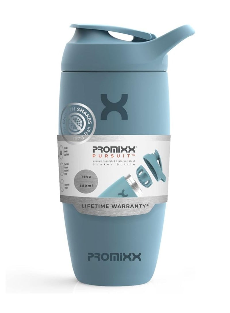 Promixx Pursuit Shaker Bottle - Stainless Steel - 550ml - Image 1