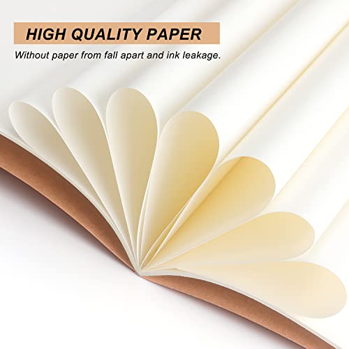 ZZTX 4 Pack Blank Kraft Notebooks, Blank Paper Sketchbooks for Drawing Doodling Writing,Travel Journal Set, A5, 36 Pages, 8.3” X 5.5” - Image 4