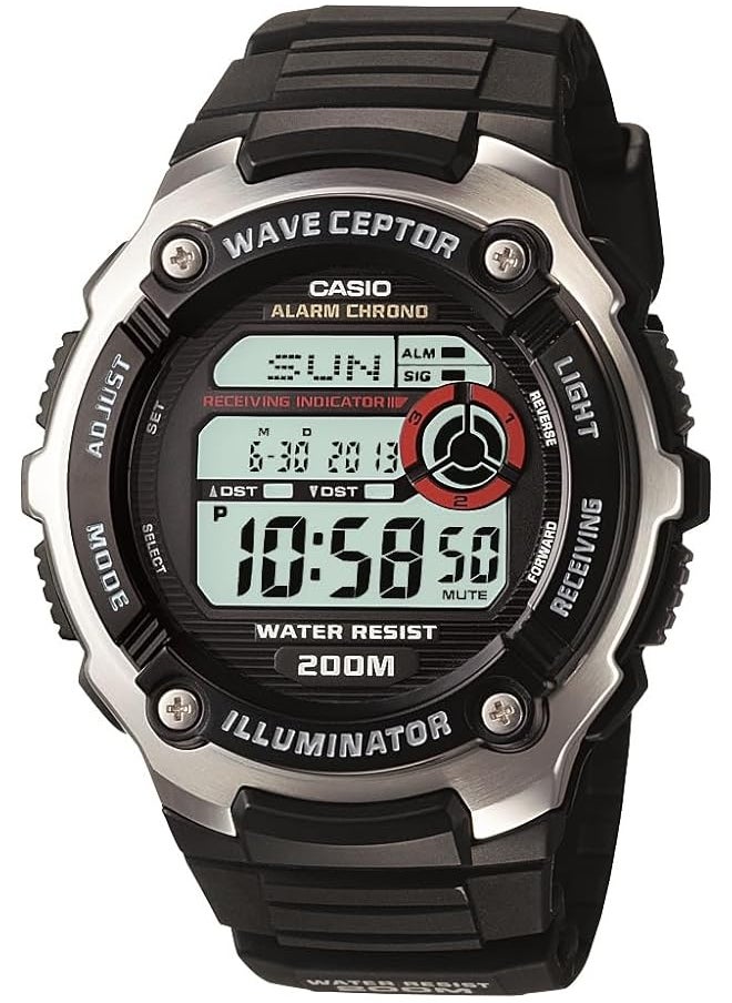CASIO - Eaw Wv 200A 1Av Men's Wv200A 1Av Waveceptor Watch With Black Band Standard Adult Wv 200A 1Av - Image 1