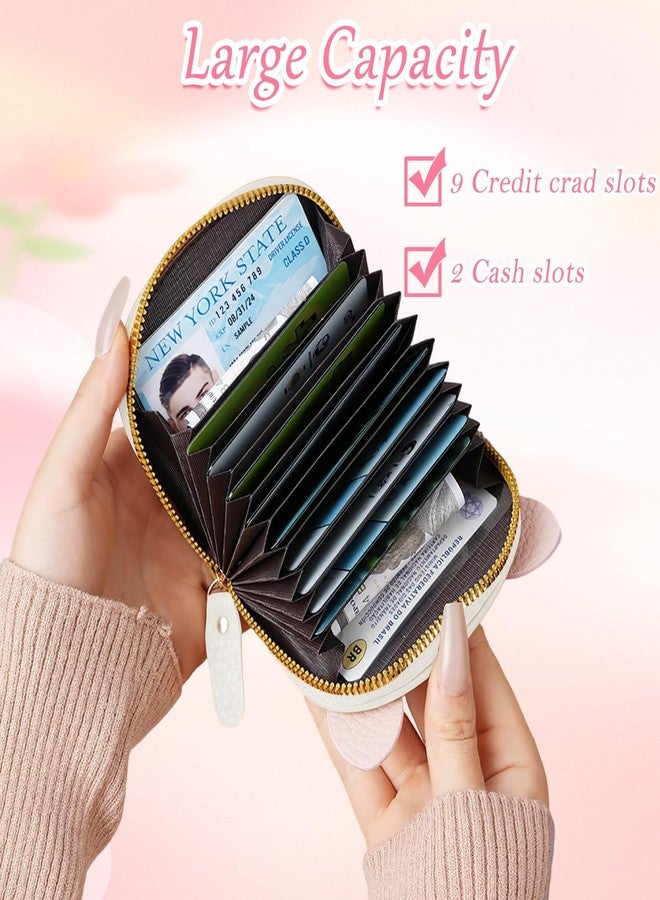 CoolShef محفظة CoolShef لحمل البطاقات للنساء - محفظة صغيرة من الجلد الصناعي بتصميم خنزير لطيف | محافظ صغيرة الحجم للنساء والفتيات | 11 فتحة للبطاقات وجيب للعملات المعدنية، مناسبة للسفر - Image 4