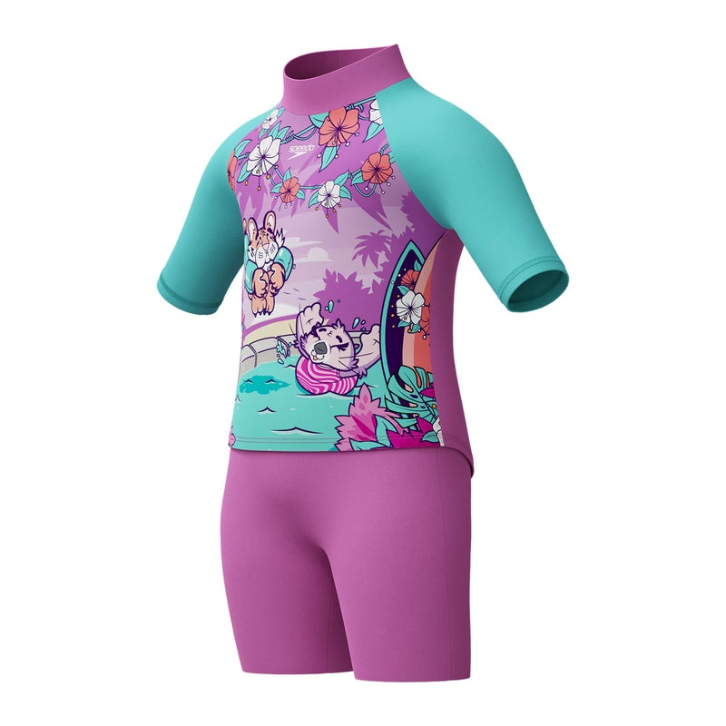 Speedo Girl's Swimsuit Infant to Big Kid UPF 50+ Learn to Swim